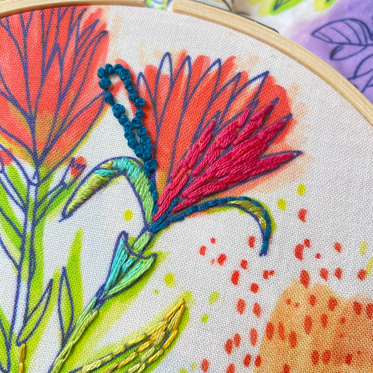 Stash Buster! Wildflowers Embroidery Kit