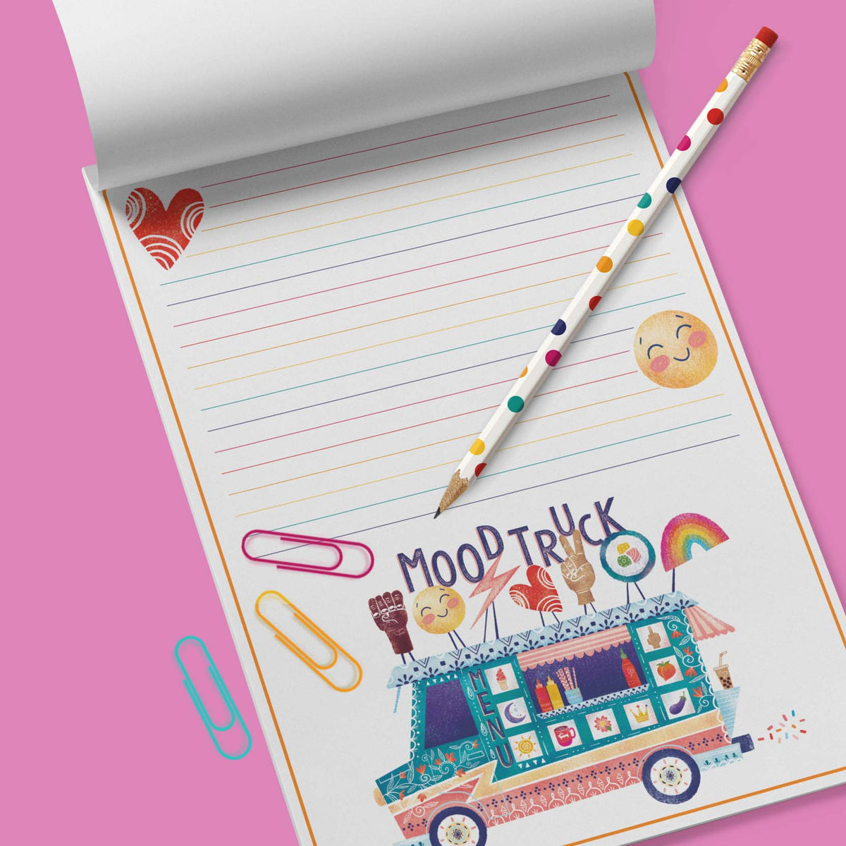 Mood Truck by Emiko Rainbow Notepad