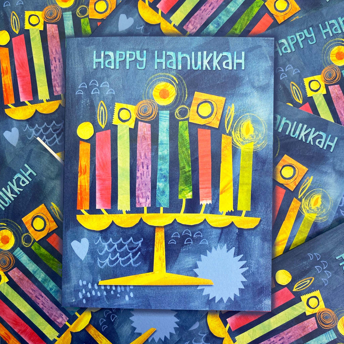 Happy Hanukkah Menorah Greeting Card