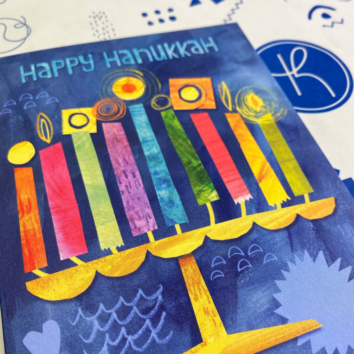 Happy Hanukkah Menorah Greeting Card