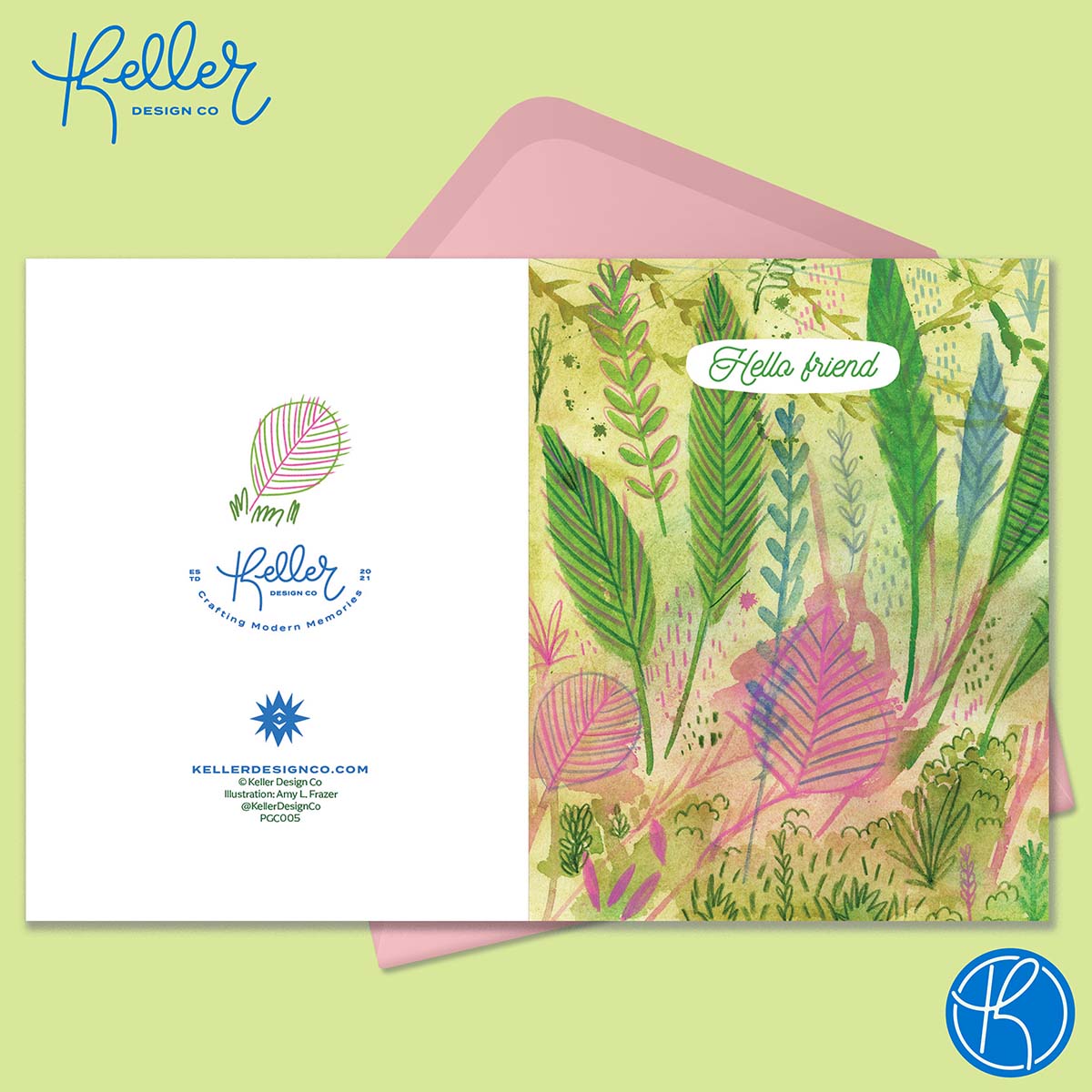 Hello Friend Floral Greeting Card