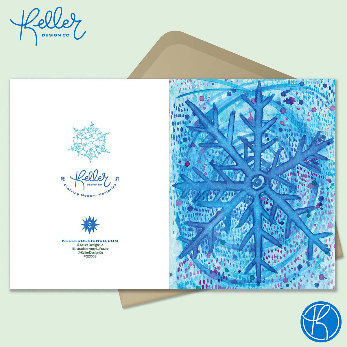 Let It Snow Snowflake 1 Greeting Card