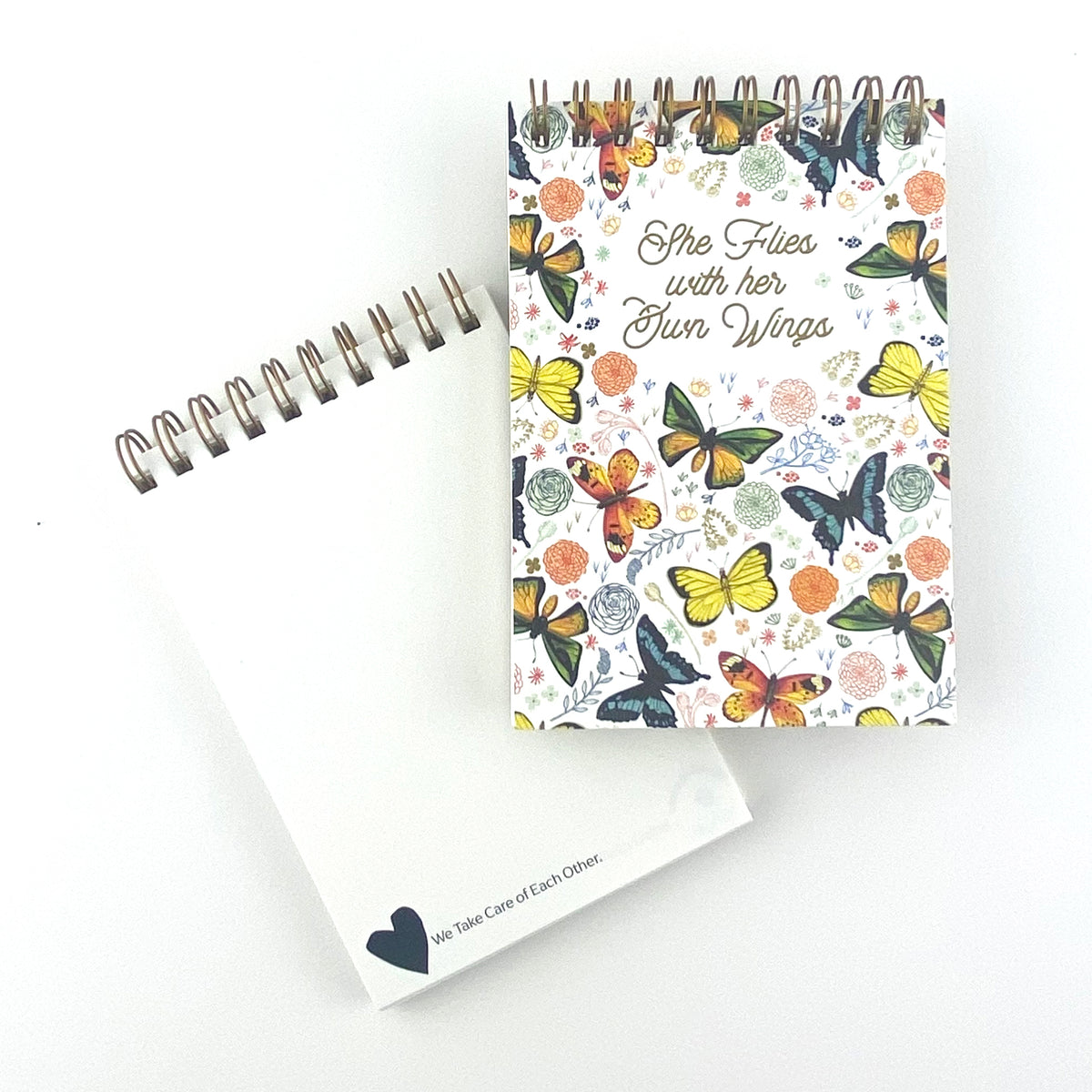 Butterflies She Flies-3.5”x5” Little Ideas Spiral Bound Notebook