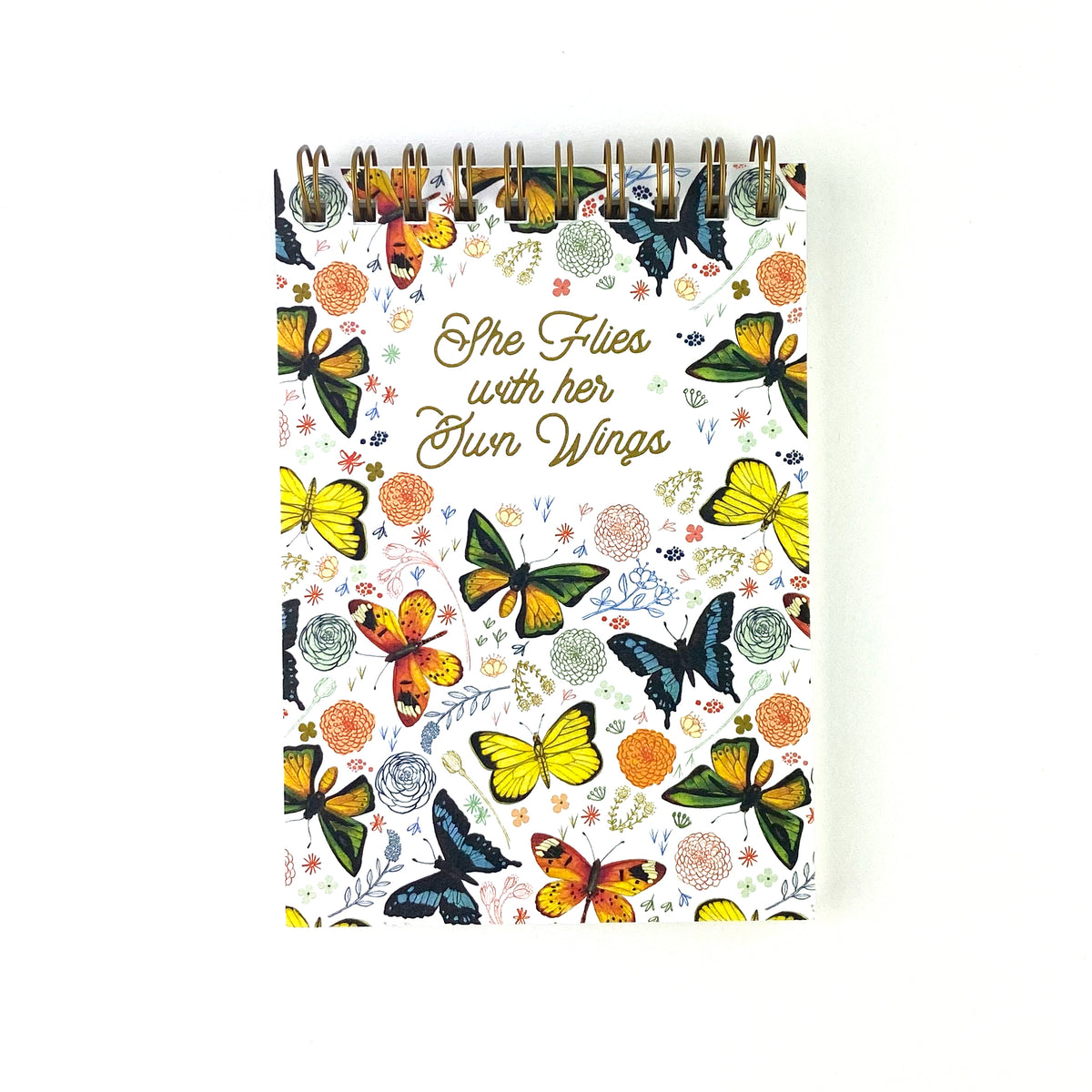 Butterflies She Flies-3.5”x5” Little Ideas Spiral Bound Notebook