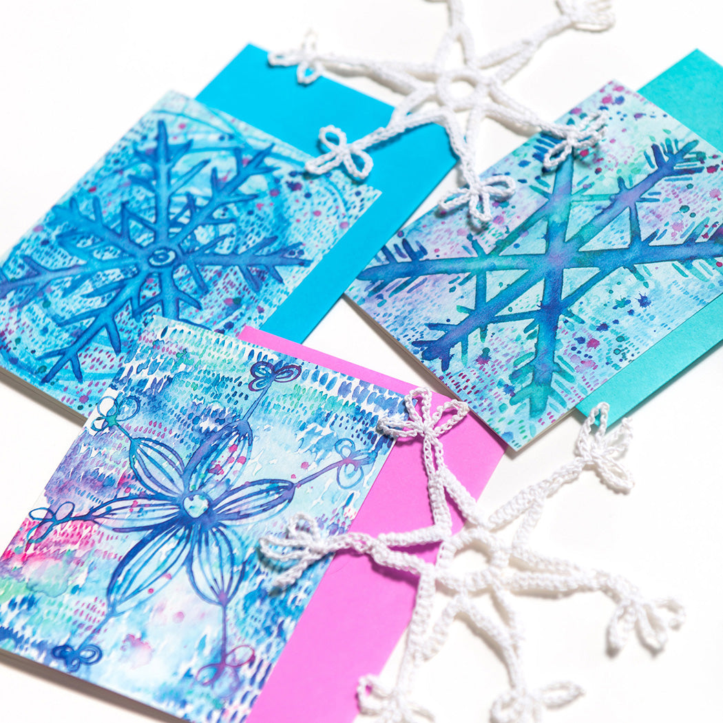 Let It Snow Snowflake 3 Greeting Card