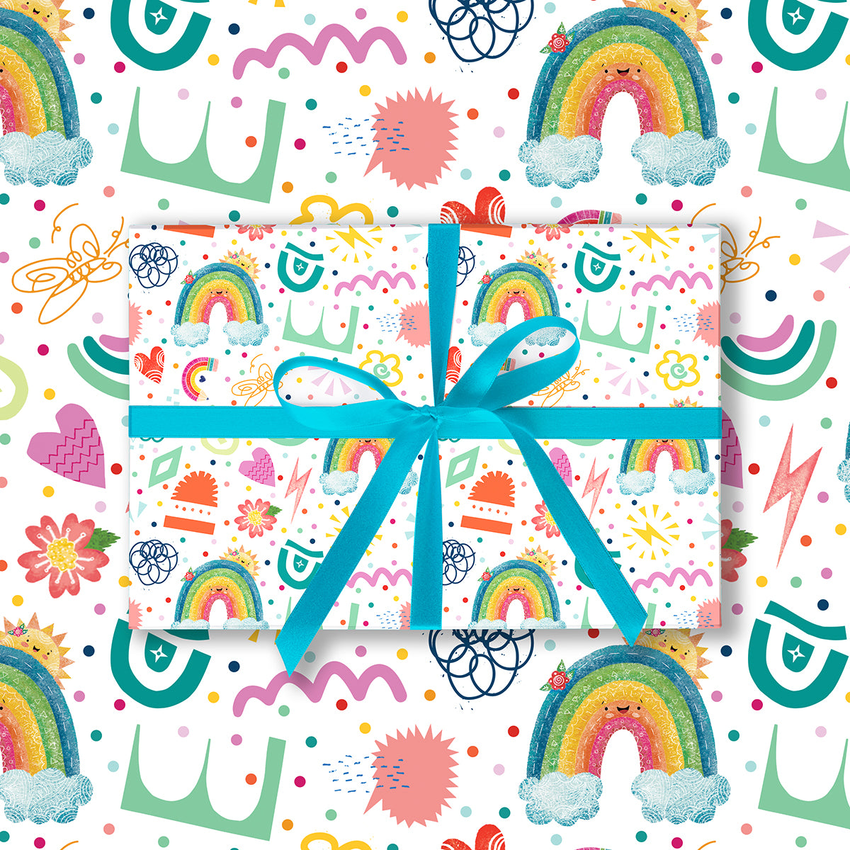 Emiko Rainbow Mix Gift Wrap-3 Sheets