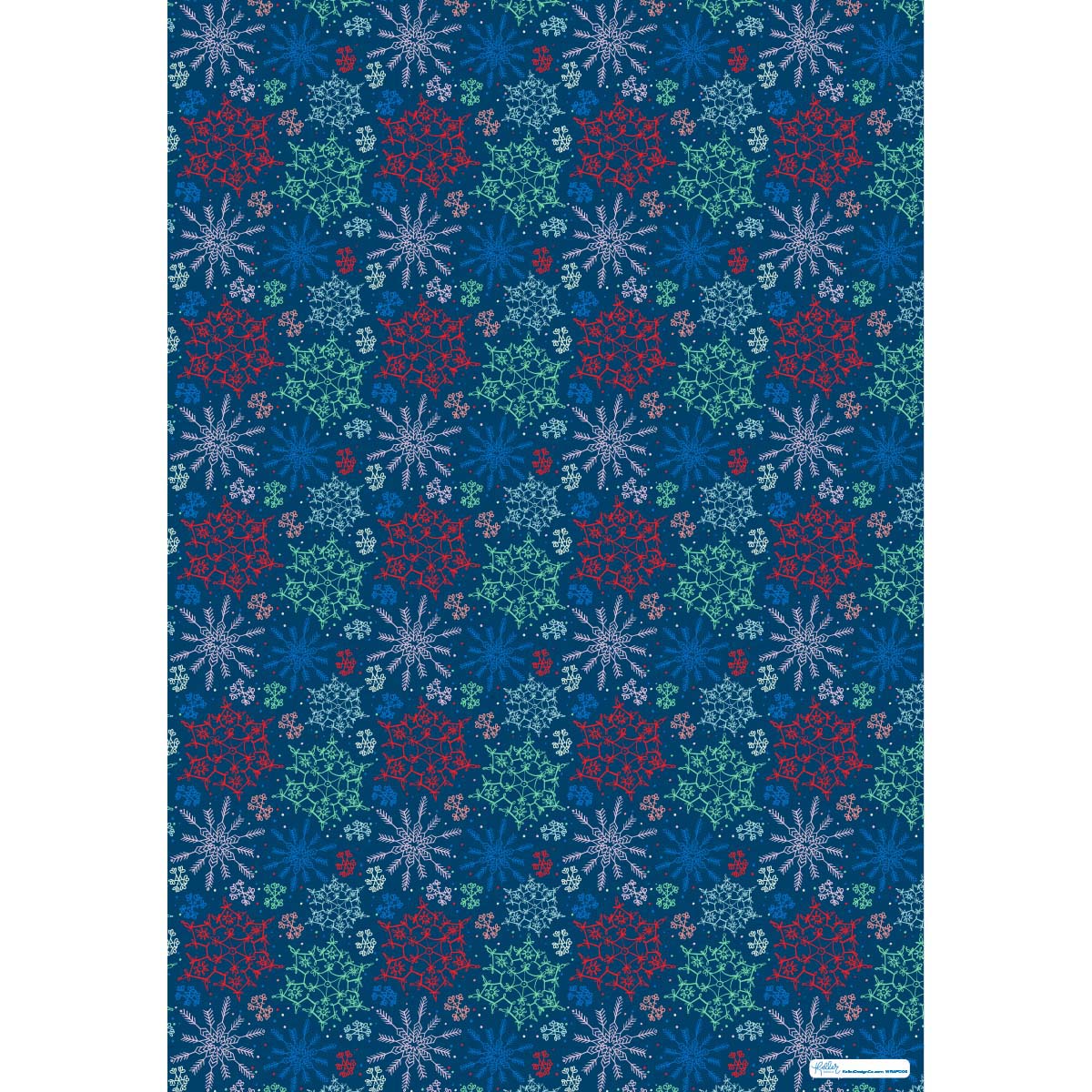 Let it Snow-Navy Gift Wrap-3 Sheets